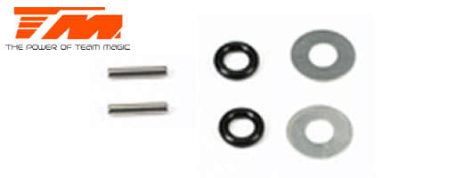 Team Magic Spare Part - P5 O-ring, 5x12mm Shim and 2x11mm Pin (2 pcs) - TM-502116-1 - 0.10kg