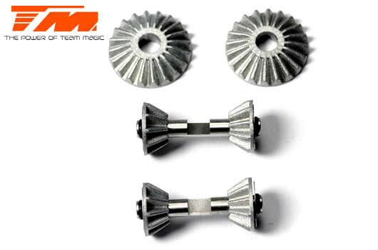 Team Magic Spare Part - G4JS/JR/D - 4x10mm Shim, Bevel Shaft and Bevel Gear Set (for 1 Differential)
