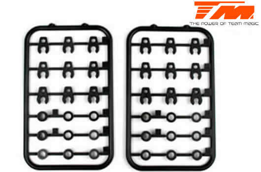 Team Magic Spare Part - G4JS/JR/D - Caster Clip and Spacers Set - TM-502287 - 0.10kg