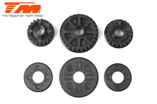 Team Magic Spare Part - G4RS/G4JS/JR/D - Pulley Set (19T, 20T and 27T) - TM-502321 - 0.10kg
