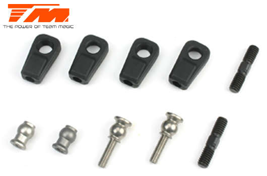 Team Magic Spare Part - G4RS/G4JS/JR/D - Rear Upper Links Set - TM-502327 - 0.10kg