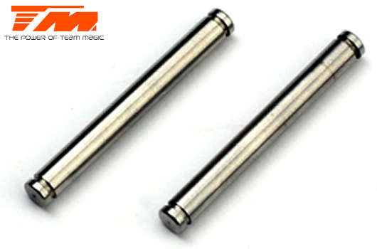 Team Magic Spare Part - G4JS/JR/D - Steel Hinge Pin - 3x25.8mm (Rear Upper) (2 pcs) - TM-502347 - 0.