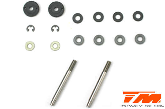 Team Magic Spare Part - G4JS/JR/D - Shock Shaft, Piston, O-ring, Washer Set (2 pcs) - TM-502353 - 0.