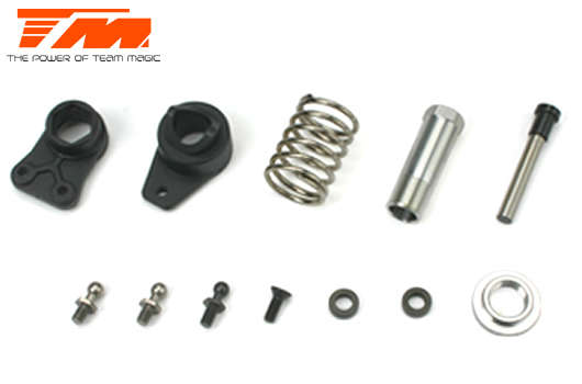 Team Magic Spare Part - G4JS/JR/D - Single Bellcrank Steering System and Servo Saver (with softer sp
