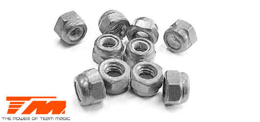Nuts - M3 nyloc - Aluminum (10 pcs) - 111007S - 0.10kg