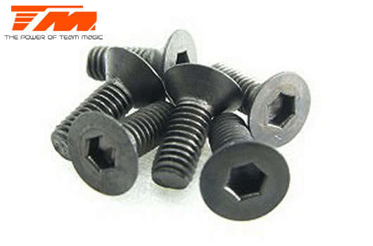 Screws - Flat Head - M3.5 x 10mm (6 pcs) - 123510 - Team Magic - The Power Of Team Magic 0.10kg