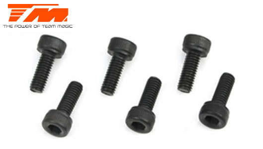Screws - Cap Head - Hex (Allen) - M3 x 8mm (6 pcs) - 126308C - 0.10kg