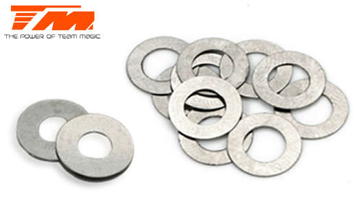 Washers clutch - 5 x 9 x 0.15mm (5 pcs), 5 x 9 x 0.3mm (3 pcs), 5.2 x 12 x 0.2mm (2 pcs) - 130105 -