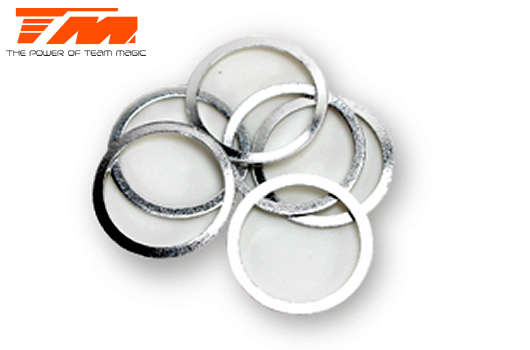 Washers - 13.2 x 15.9 x 0.1mm (6 pcs) - 130106 - Team Magic - The Power Of Team Magic 0.10kg