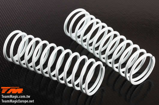 Replacement Part - M8JS/JR/B8ER - Front 18x66mm Shock Spring - White #12 Hard (2 pcs) - 560270 - 0.1