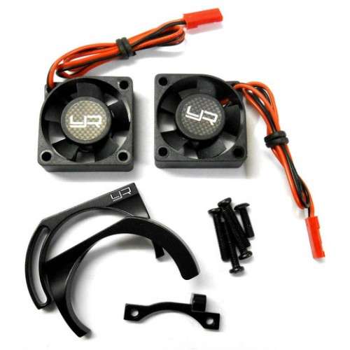 Yeah Racing (#YA-0257BK) High Air Flow Twin Fan Heat Sink w/Tornado high speed fan YA-0180 2 sets (B