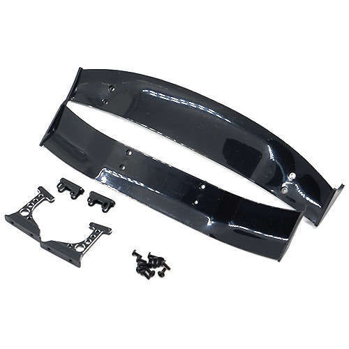 (#YA-0500BK) Aluminum Adjustable Spoiler Mount w/Plastic Wing For 1/10 Drift Touring Type A  - 0.10k