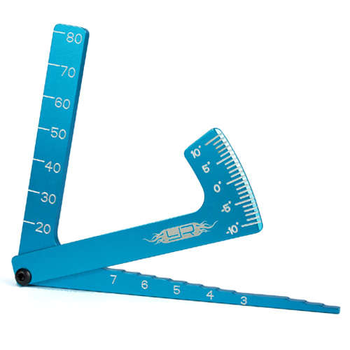 3 in 1 Camber Gauge (BU) for all 1/8 & 1/10 on road cars (#YT-0056BU)  - 0.20kg