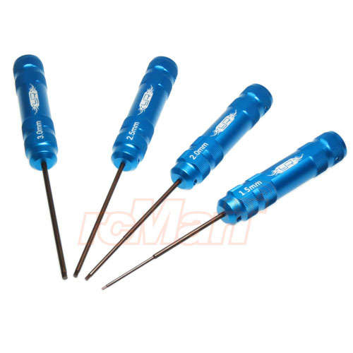 Yeah Racing Factory Allen Wrench Set (1.5, 2.0, 2.5, 3.0mm) YT-0065BU - 0.30kg