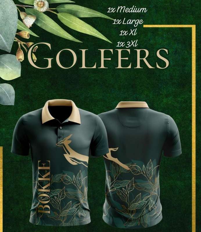 Sports Green/Gold Golfer