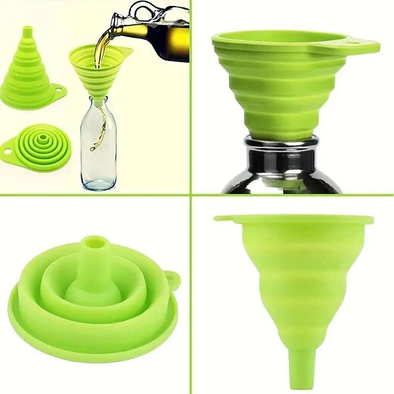 4pc Silicone Collapsible mini Funnel set