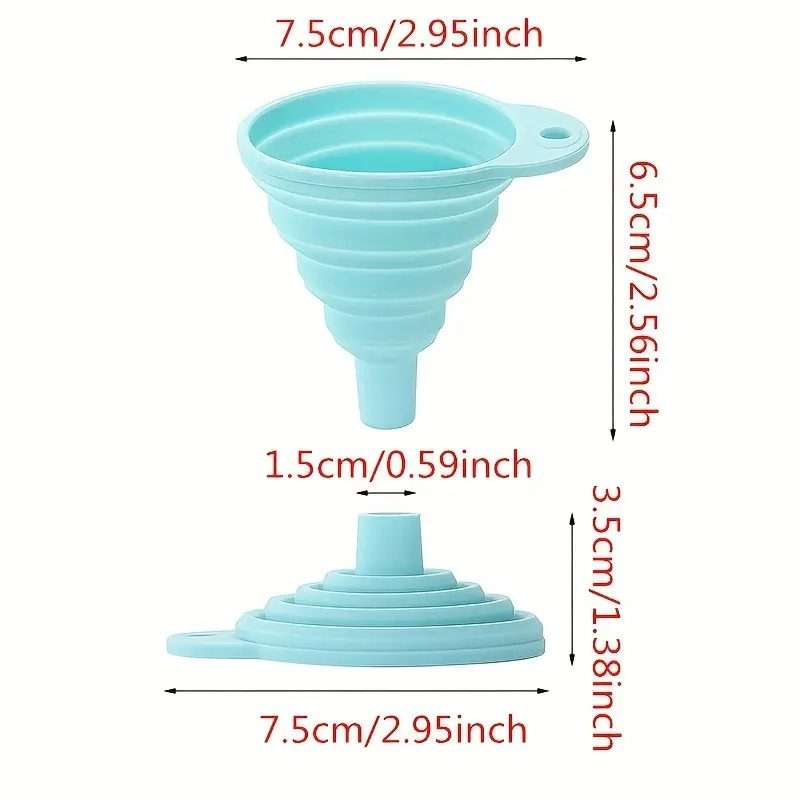 4pc Silicone Collapsible mini Funnel set