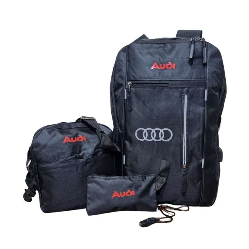 Multi function Large 4 Piece Laptop Bag Set with USB Charging Port
