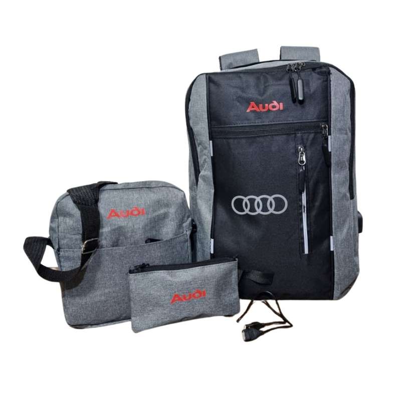 Multi function Large 4 Piece Laptop Bag Set with USB Charging Port