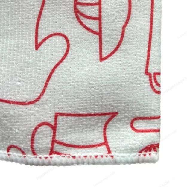 Embroidered Kitchen Microfiber Cleaning Cloth For General Use - 2 Pcs Set
