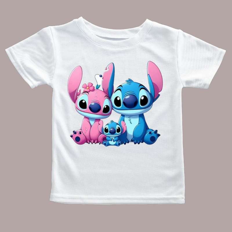 Kids Lilo&Stitch Printed Cotton T-Shirts - Unisex