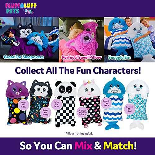 Happy Nappers Fluffaluff Pets, Snap On & Off The Pillowcase
