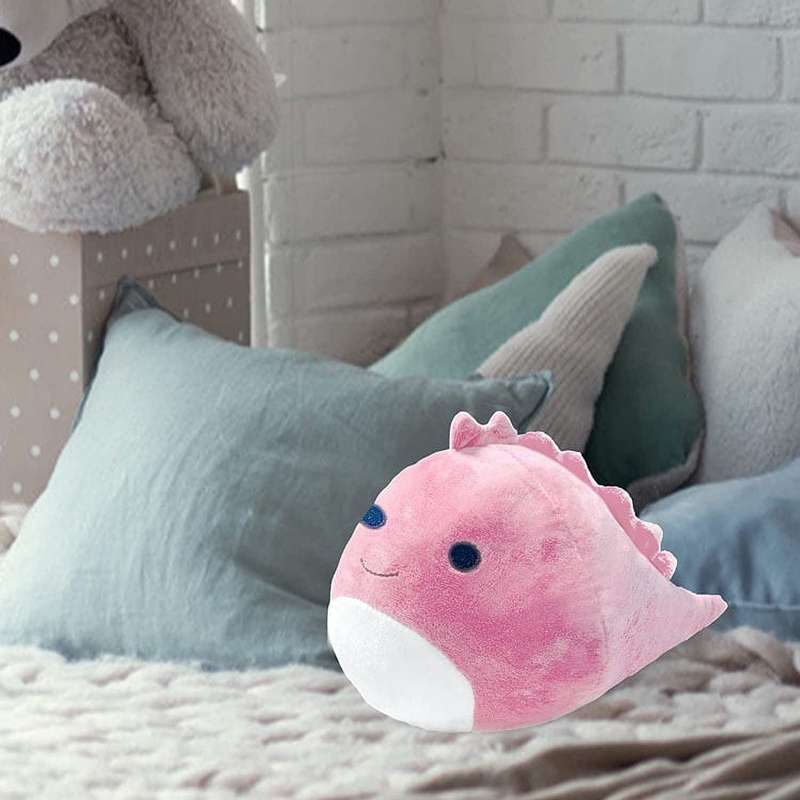 Handmade Plush Toy Chubby Dinosaur Plush Toy - Pink