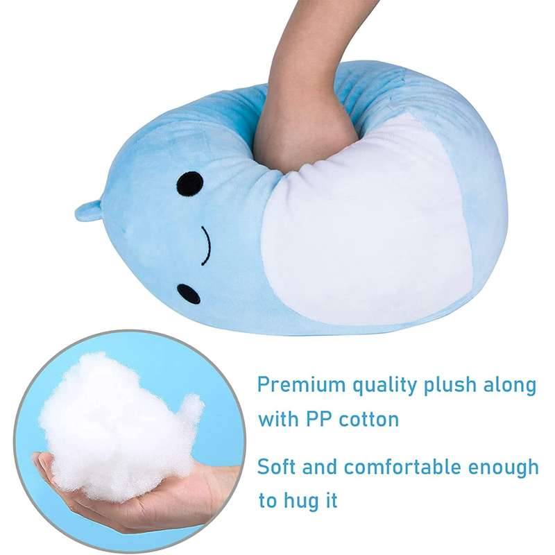 Handmade Plush Toy Chubby Dinosaur Plush Toy - Blue