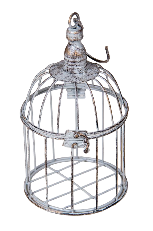 Bird Cage Small Antique Grey Home Décor