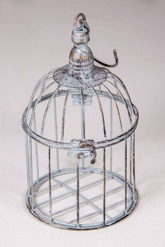 Bird Cage Antique Grey Small