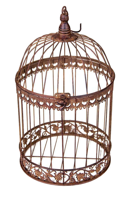 Large Bird Cage Home Décor Brown