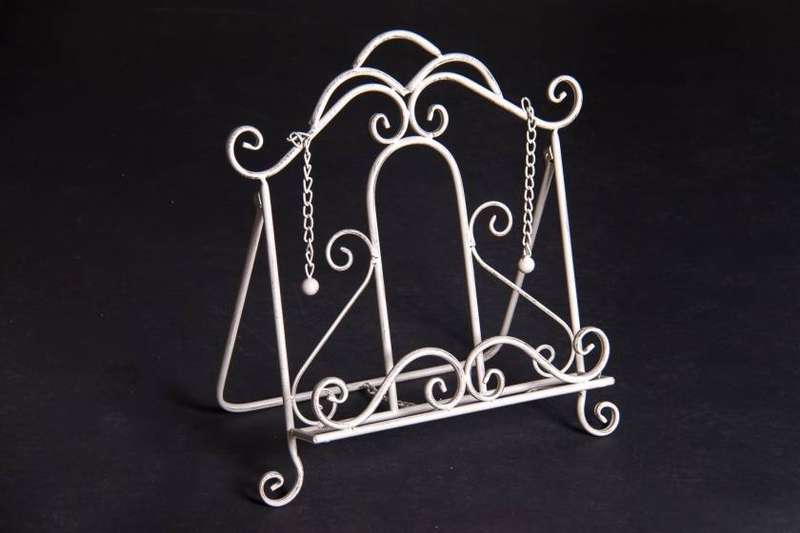 Cook Book Stand Antique White
