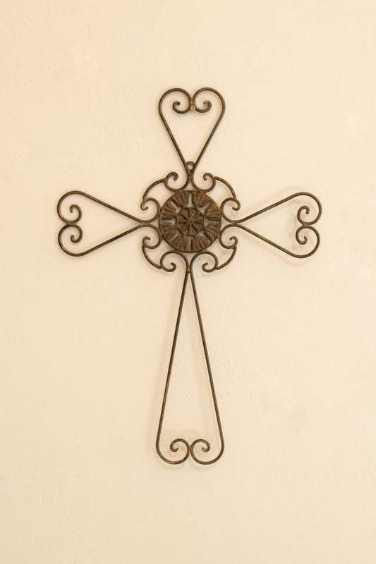 Cross Wall Decor Rust