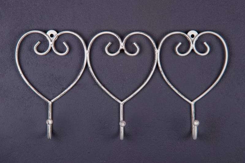 Heart Shaped Hooks White