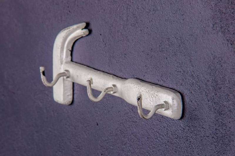Hammer with Hooks Antique White - Wall Decor
