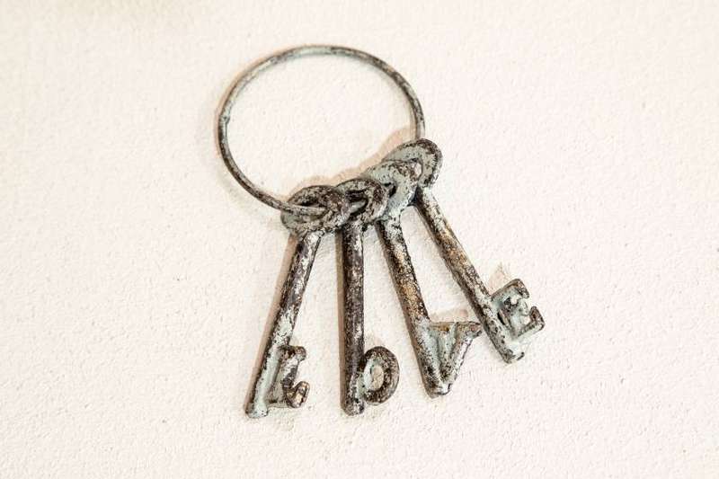 Love Keys Antique Grey