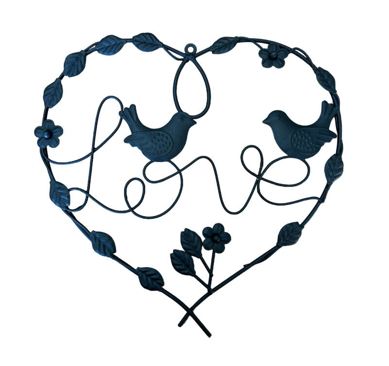 Heart Love Wall Décor Black