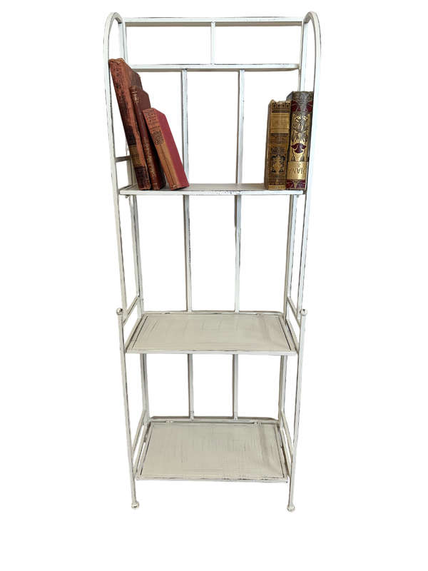 Modern 3 Shelf Rack Antique White