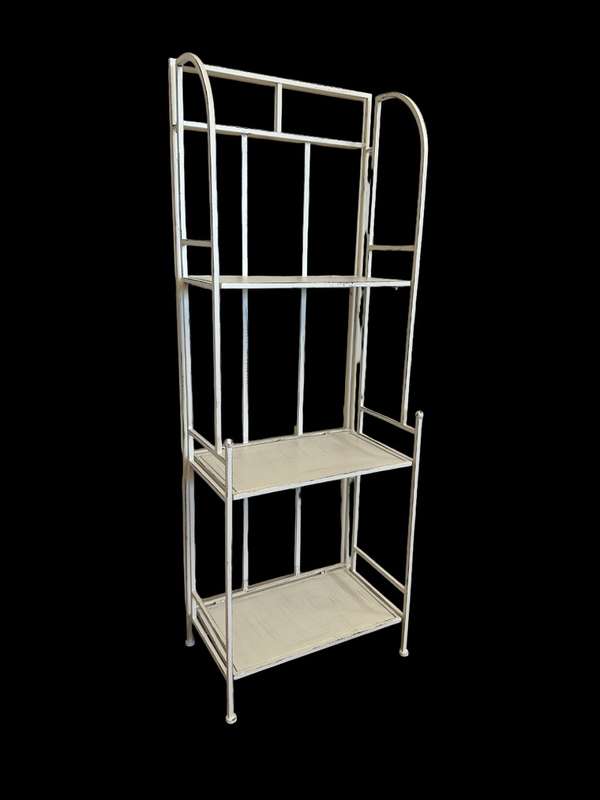 Modern 3 Shelf Rack Antique White