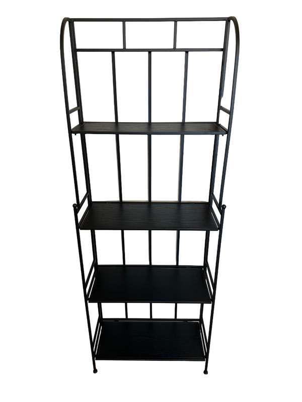 Modern 4 Shelf  Black with Medium Density Fiberboard Shelves