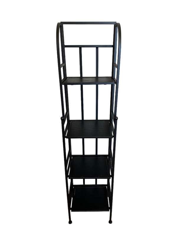 Narrow Rack Black Medium Density Fiberboard Shelves