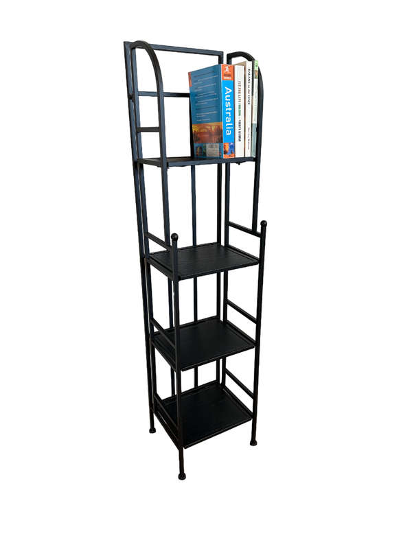 Narrow Rack Black Medium Density Fiberboard Shelves