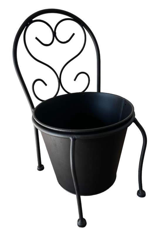 Standing Flower Pot Black