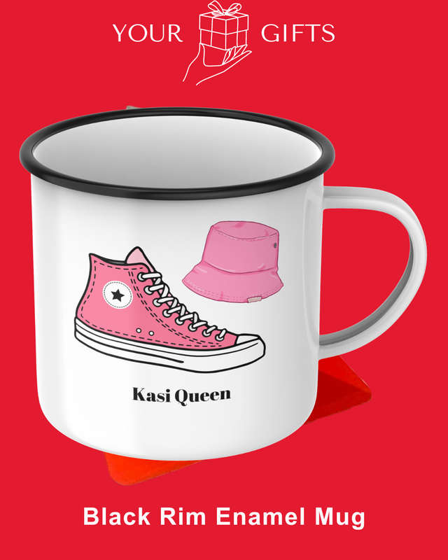 Black Rim Enamel Mug