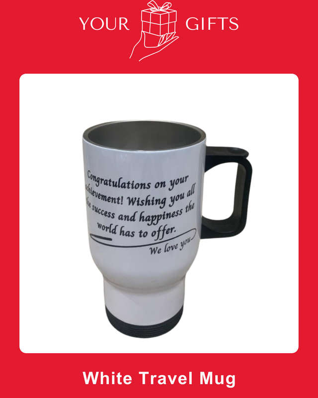 Custom White Travel Mug