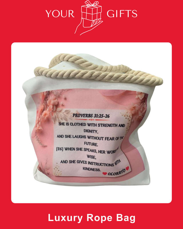 Bible Verse Rope Bag