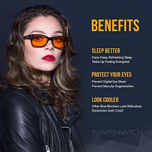 Blue Light Blocking Glasses  Swannies Gamer and Computer Eyewear for Deep Sleep - Digital Eye ...
