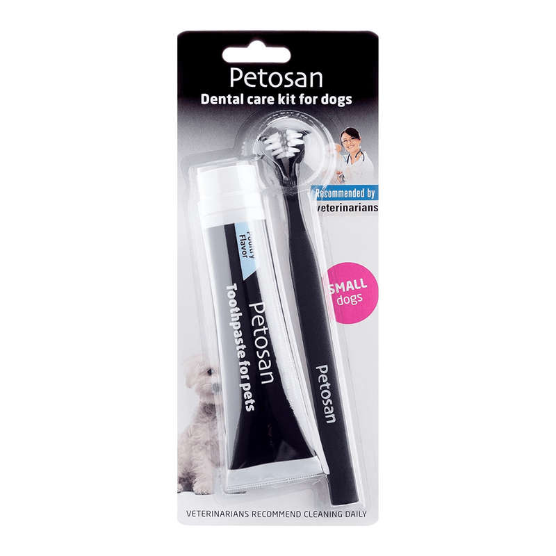 Petosan Pet Dental Kit, Double Headed Toothbrush and Toothpaste