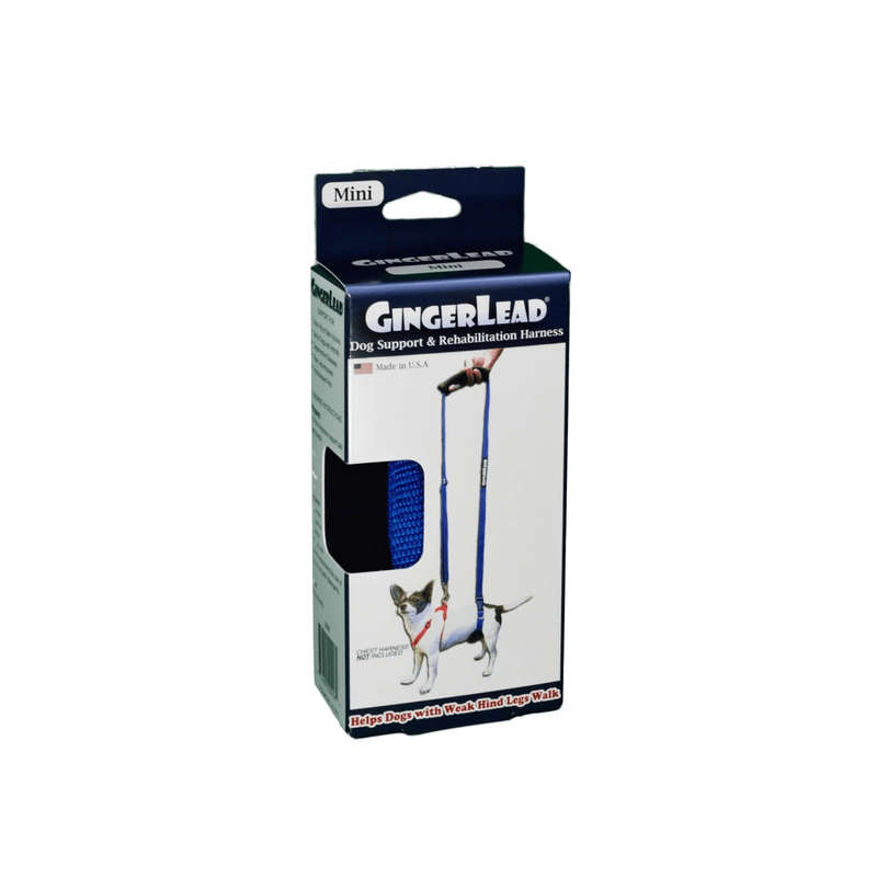 GingerLead Dog Support & Rehabilitation Harnesses - Padded Sling with Leash for Comfort and Control