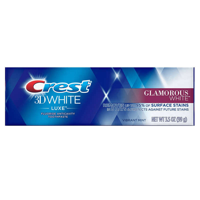 Crest 3D White Luxe Glamorous Toothpaste, Luminous / Vibrant Mint